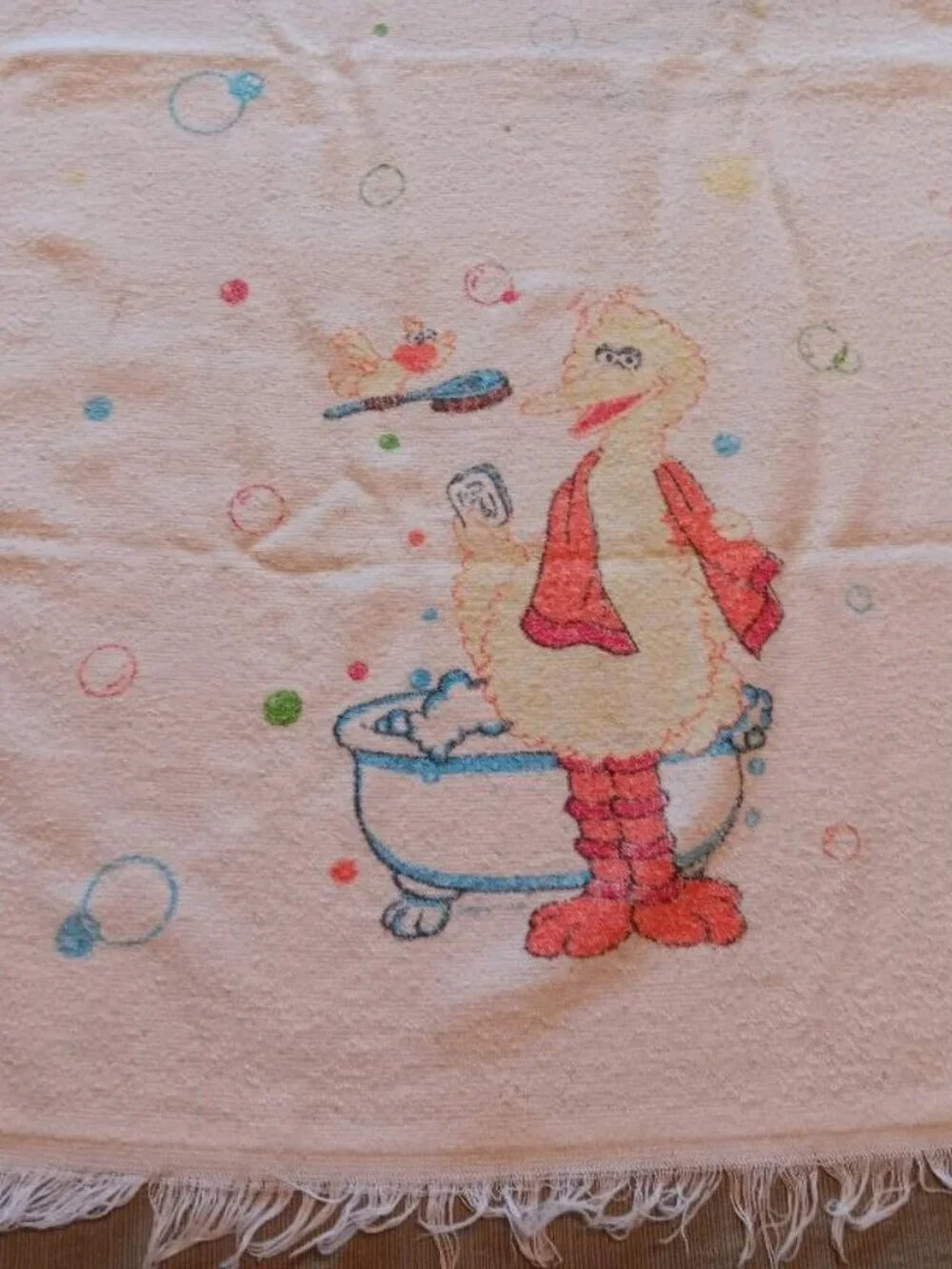 1980's Vintage Cannon 100% Cotton Sesame Street Bath Towel